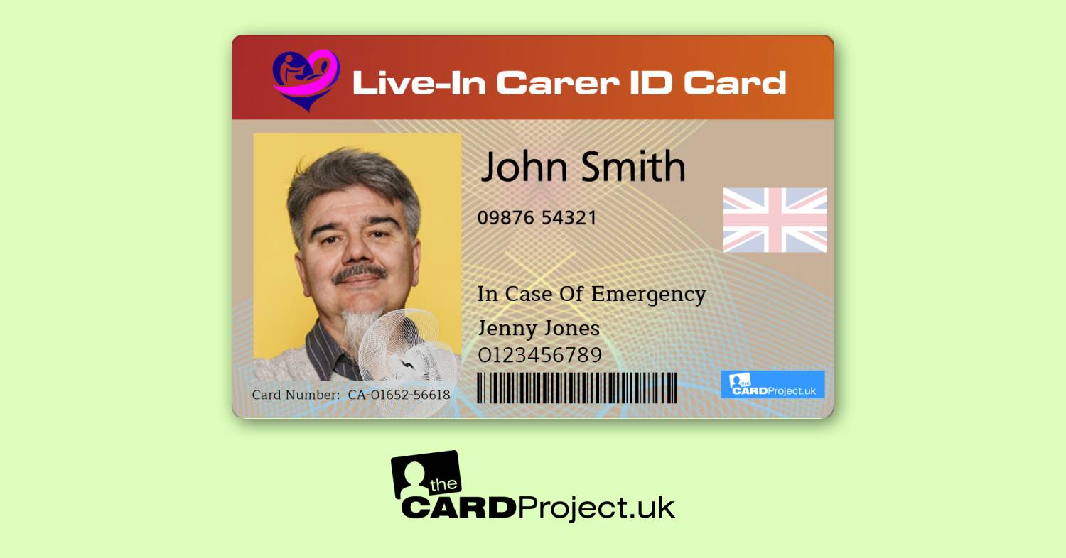 Live In Carer ID Card Premium (FRONT)